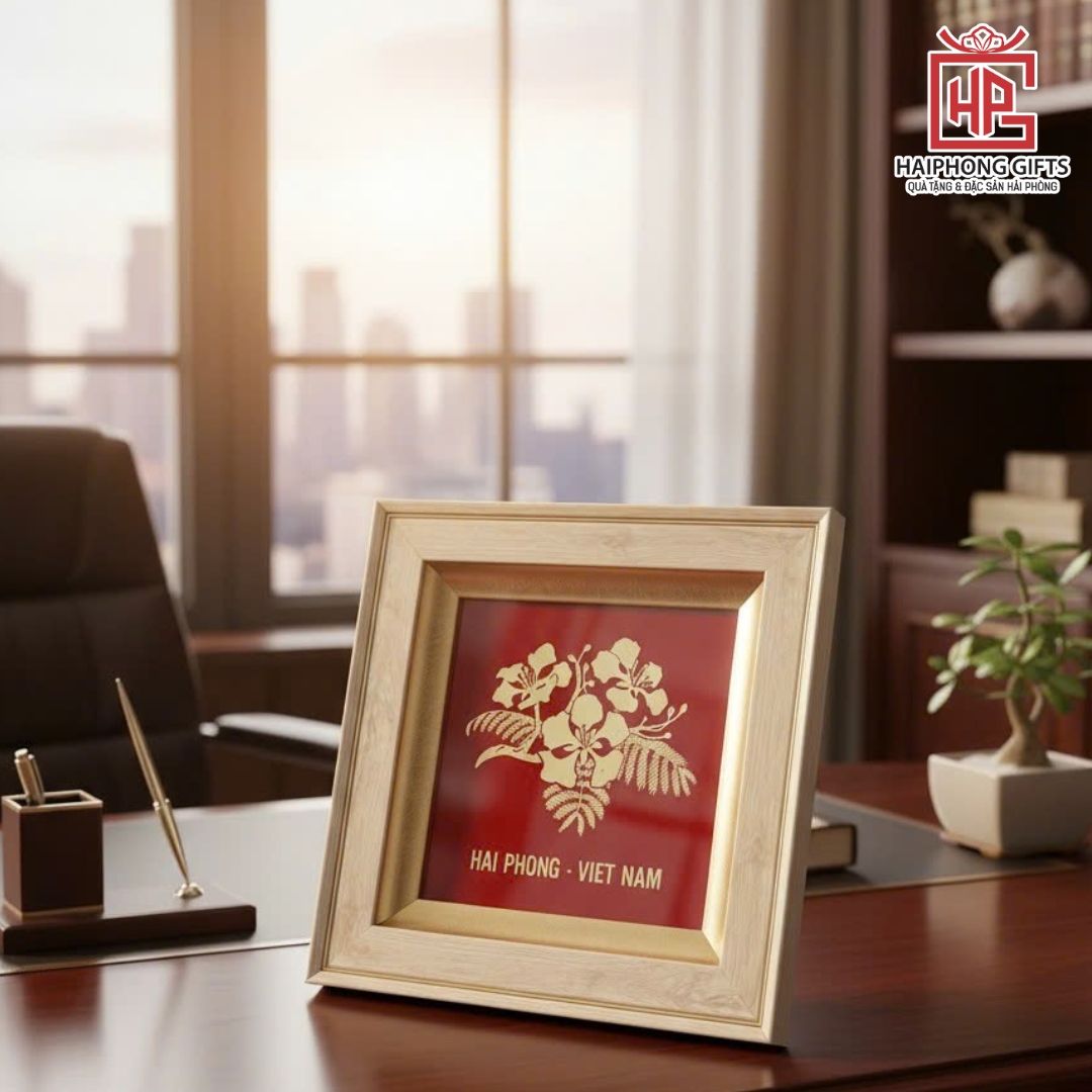 Tranh đồng hoa phượng Hải Phòng